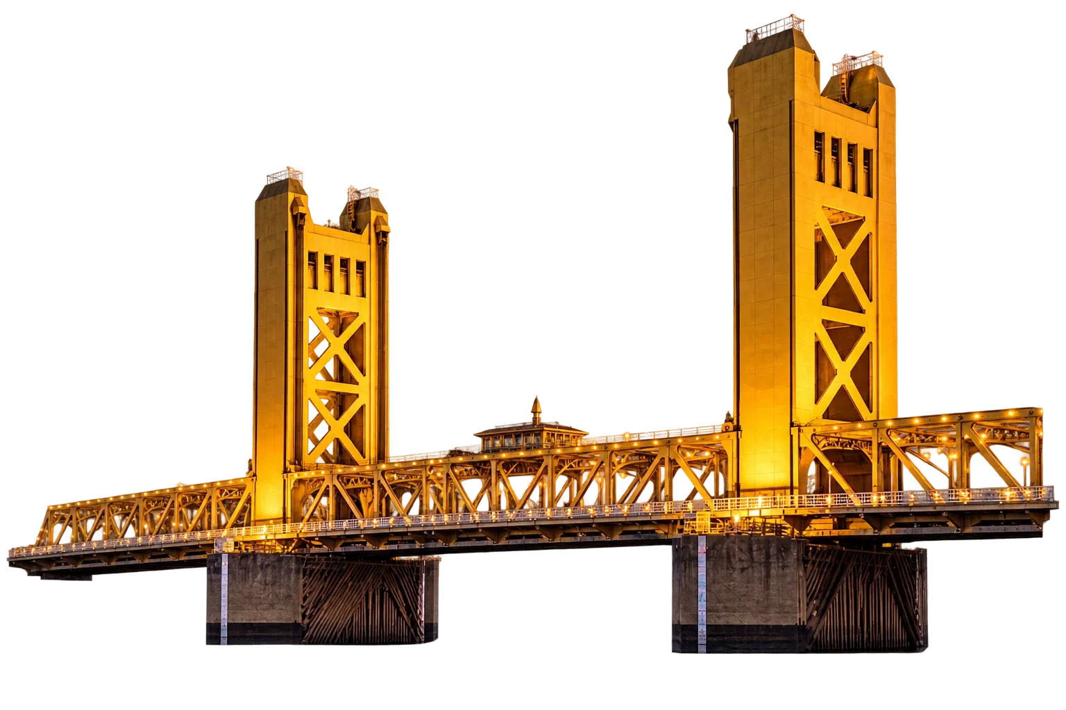 Sacramento’s golden Tower Bridge